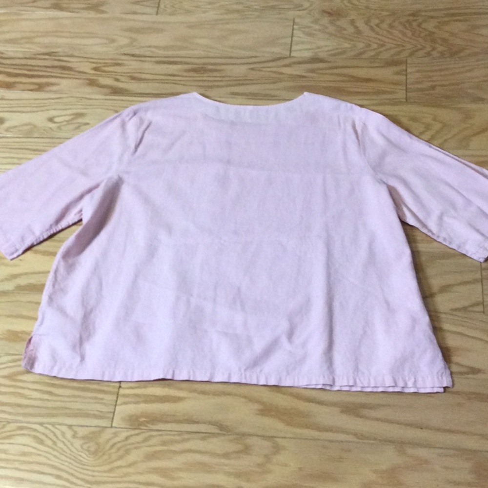 5x Peach Pull Over Diagonal Button Top - image 4